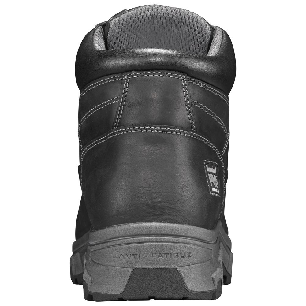 Timberland Μποτακια Εργασίας Ανδρικα Μαυρα - Pro® Workstead 6\" Sd+ Comp Toe - Greece 0495671-AX